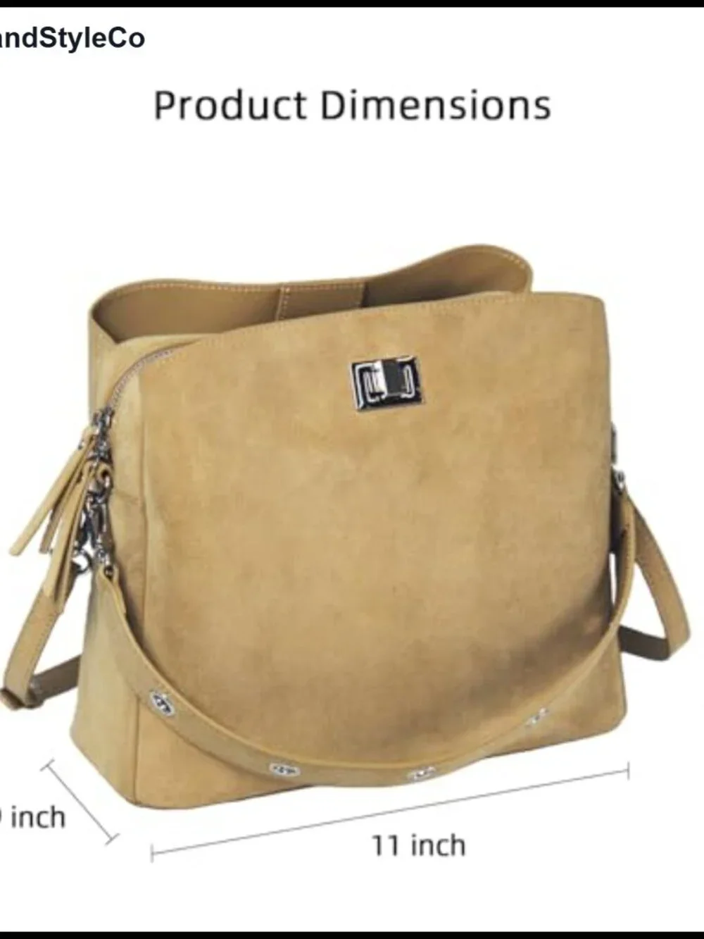 Genuine Leather Suede Hobo Bag Women Slouchy Shoulder Crossbody Tote Large